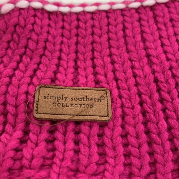 Simply Southern Oversized Cropped Striped Sweater XL Multicolor Knit NWT - Picture 3 of 8